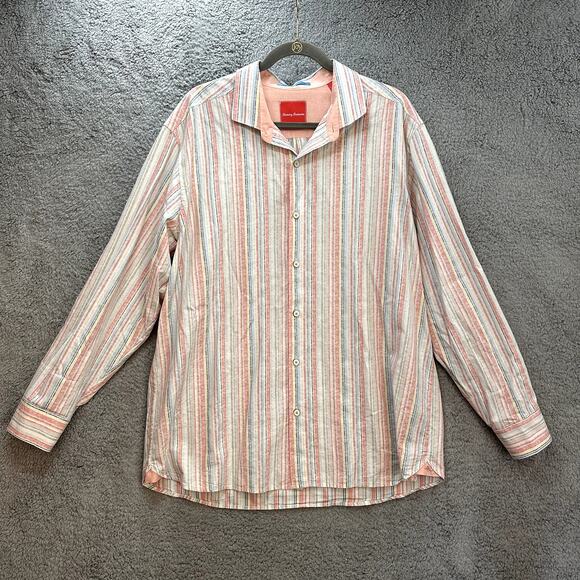 Tommy Bahama Men's XL Cotton Long Sleeve Button Up Pastel Resort Wear Casual - Picture 1 of 12